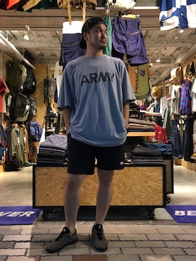 「TOPO DESIGNS(トポデザインズ)のアイテム」を使った、ふるちゃんさん(メンズ・171cm)の夏コーディネート