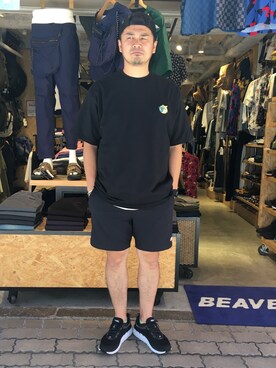 「AlexanderLeeChang（アレキサンダーリーチャン）のアイテム（Tシャツ/カットソー）」を使った、ふるちゃんさん（メンズ・171cm）の夏コーディネート