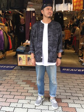 「AlexanderLeeChang（アレキサンダーリーチャン）のアイテム（Tシャツ/カットソー）」を使った、ふるちゃんさん（メンズ・171cm）の秋コーディネート
