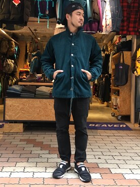 「MANASTASH（マナスタッシュ）のアイテム（キャップ）」を使った、ふるちゃんさん（メンズ・171cm）の秋コーディネート