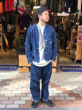 「MANASTASH（マナスタッシュ）のアイテム（バッグ）」を使った、ふるちゃんさん（メンズ・171cm）の冬コーディネート