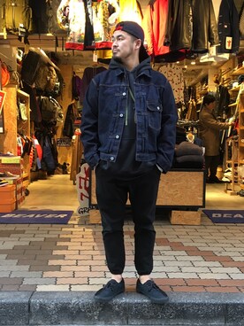 「MANASTASH（マナスタッシュ）のアイテム（バッグ）」を使った、ふるちゃんさん（メンズ・171cm）の冬コーディネート