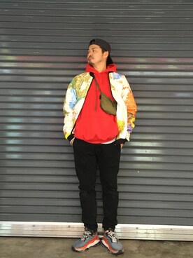 「MANASTASH（マナスタッシュ）のアイテム（バッグ）」を使った、ふるちゃんさん（メンズ・171cm）の春コーディネート