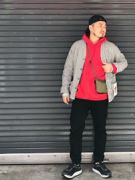 「MANASTASH（マナスタッシュ）のアイテム（バッグ）」を使った、ふるちゃんさん（メンズ・171cm）の春コーディネート
