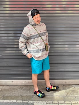 「MANASTASH（マナスタッシュ）のアイテム（バッグ）」を使った、ふるちゃんさん（メンズ・171cm）の春コーディネート
