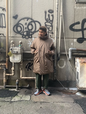 「MANASTASH（マナスタッシュ）のアイテム（キャップ）」を使った、ふるちゃんさん（メンズ・171cm）の秋コーディネート