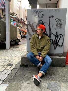 「BURLAP OUTFITTER（バーラップアウトフィッター）のアイテム（ジャケット/アウター）」を使った、ふるちゃんさん（メンズ・171cm）の秋コーディネート