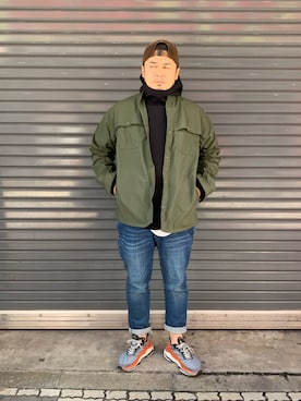 「MANASTASH（マナスタッシュ）のアイテム（キャップ）」を使った、ふるちゃんさん（メンズ・171cm）の秋コーディネート