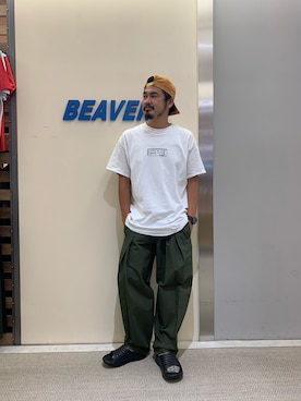 「HOKA（ホカ）のHOKA ONE ONE/ホカ オネオネ　ORA RECOVERY SLIDE（サンダル）」を使った、ふるちゃんさん（メンズ・171cm）の夏コーディネート