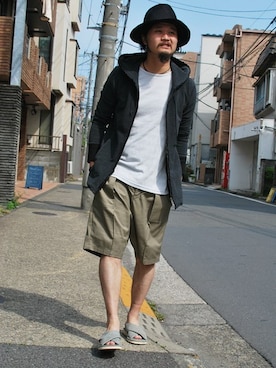 「OURET（オーレット）のアイテム（シューズ）」を使った、OURETさん（メンズ・175cm）の春コーディネート