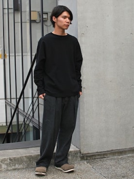 「OURET（オーレット）のアイテム（ブーツ）」を使った、OURETさん（メンズ・175cm）の秋コーディネート