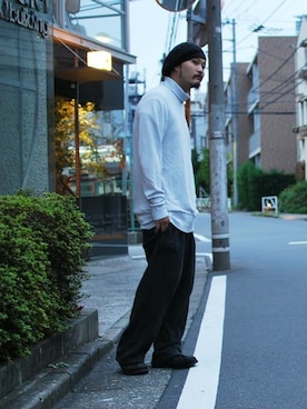 「OURET（オーレット）のアイテム（スウェット）」を使った、OURETさん（メンズ・175cm）の秋コーディネート