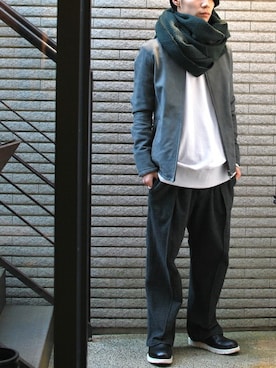 「OURET（オーレット）のアイテム（ブーツ）」を使った、OURETさん（メンズ・171cm）の秋コーディネート