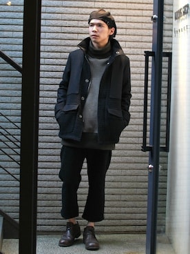 「OURET（オーレット）のアイテム（ジャケット/アウター）」を使った、OURETさん（メンズ・171cm）の冬コーディネート