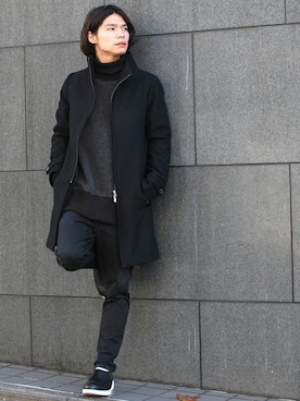 「OURET（オーレット）のアイテム（ブーツ）」を使った、OURETさん（メンズ・171cm）の冬コーディネート