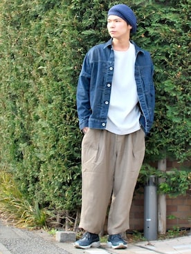 「OURET（オーレット）のアイテム（ジャケット/アウター）」を使った、OURETさん（メンズ・171cm）の冬コーディネート