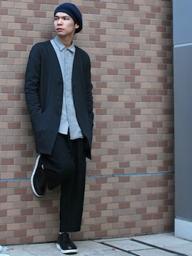 「OURET（オーレット）のアイテム（ジャケット/アウター）」を使った、OURETさん（メンズ・171cm）の冬コーディネート