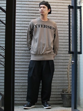 「OURET（オーレット）のアイテム（ブーツ）」を使った、OURETさん（メンズ・171cm）の冬コーディネート