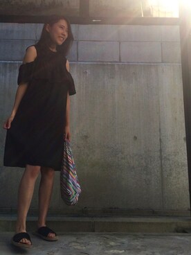 「花火」｜「アイテム（ワンピース/ドレス）」を使った、niko☺︎さん（レディース・153cm）の夏コーディネート
