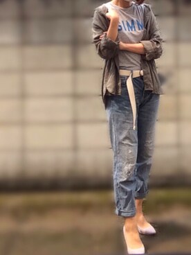 「DRWCYS（ドロシーズ）のアイテム（シューズ）」を使った、moco♡さん（レディース・159cm）の春コーディネート