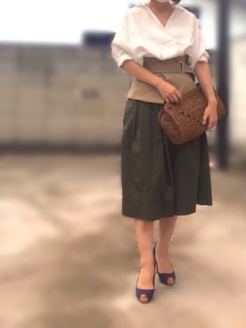 「DRWCYS（ドロシーズ）のアイテム（シューズ）」を使った、moco♡さん（レディース・159cm）の夏コーディネート