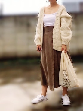 「CONVERSE（コンバース）のconverse（コンバース） ALL STAR OX（オールスターOX）（スニーカー）」を使った、moco♡さん（レディース・159cm）の秋コーディネート