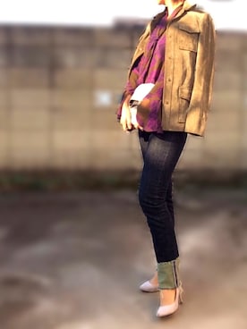 「DRWCYS（ドロシーズ）のアイテム（シューズ）」を使った、moco♡さん（レディース・159cm）の秋コーディネート