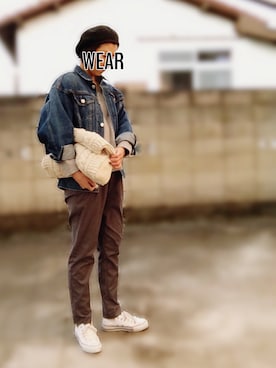 「CONVERSE（コンバース）のconverse（コンバース） ALL STAR OX（オールスターOX）（スニーカー）」を使った、moco♡さん（レディース・159cm）の冬コーディネート