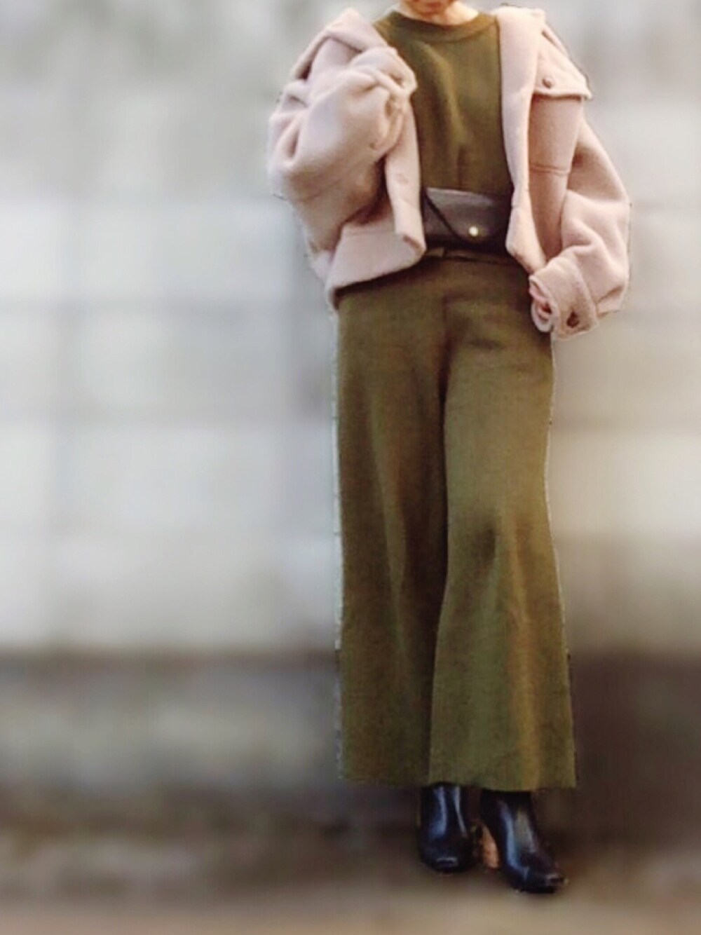 moco♡さんの「OVER SIZE ECO MOUTON COAT（AMERI）」を使ったコーディネート