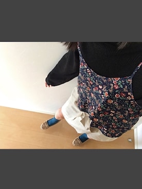 「ラップスカート」｜「アイテム（キャミソール）」を使った、ぷりんさん（レディース・155cm）の秋コーディネート