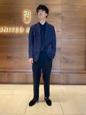 「FERRANTE（フェランテ）のアイテム（スリッポン）」を使った、北洞　駿さん（メンズ・178cm）の春コーディネート