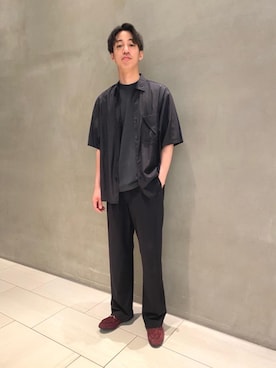 「FERRANTE（フェランテ）のアイテム（スリッポン）」を使った、北洞　駿さん（メンズ・178cm）の春コーディネート