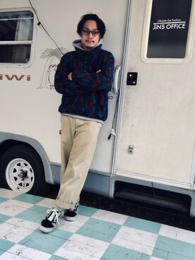 「used mix」｜「アイテム（ジャケット/アウター）」を使った、Jin Murataさん（メンズ・171cm）の冬コーディネート