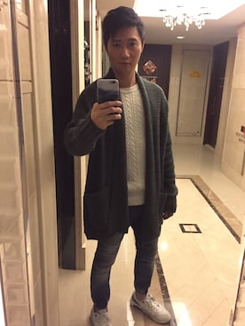 「アイテム（ピーコート）」を使った、VLさん（メンズ・170cm・30代）の冬コーディネート