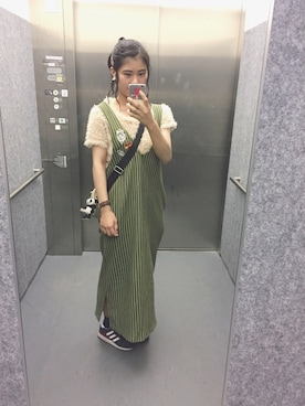 「グラニフ」｜「アイテム（ワンピース/ドレス）」を使った、P!COさん（レディース・158cm）の秋コーディネート