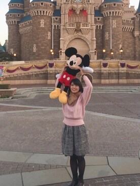 「ディズニーランド」｜「アイテム（雑貨/ホビー）」を使った、P!COさん（レディース・158cm）の冬コーディネート