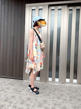 「グラニフ」｜「アイテム（ワンピース/ドレス）」を使った、P!COさん（レディース・157cm）の夏コーディネート