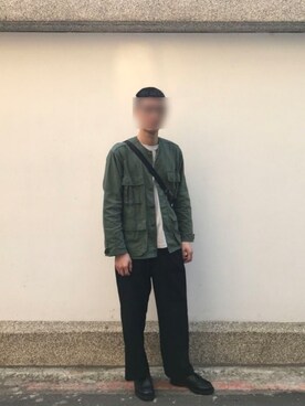 「BEAMS LIGHTS」｜「アイテム（ノーカラージャケット）」を使った、happydogさん（メンズ・172cm）の春コーディネート