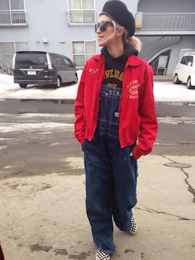 「BIG SMITH（ビッグスミス）のアイテム（オールインワン・サロペット）」を使った、machiさん（レディース・156cm）の春コーディネート