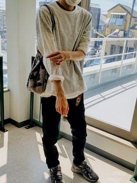 「Blue Standard （ブルースタンダード）のアイテム」を使った、れいんぼっさん（メンズ・166cm）の春コーディネート