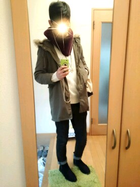 「GLOBAL WORK（グローバルワーク）のアイテム（その他）」を使った、たくろさん（メンズ・180cm）の冬コーディネート