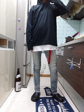 「しまむら（シマムラ）のアイテム（レッグウェア）」を使った、HARU。さん（メンズ・167cm）の春コーディネート