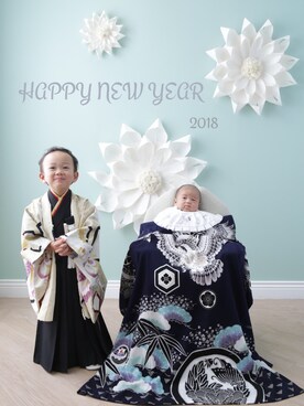 「happynewyear」｜「アイテム（その他）」を使った、☆Piii☆さん（キッズ・100cm）の冬コーディネート