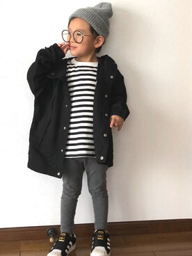 「quoti use fith（クゥオティ　ユース　フィス）のアイテム（マウンテンパーカー）」を使った、☆Piii☆さん（キッズ・100cm）の秋コーディネート