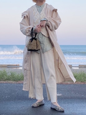 「AS KNOW AS PINKY（アズノゥアズピンキー）のアイテム（バレエシューズ）」を使った、百.さん（レディース・161cm）の春コーディネート