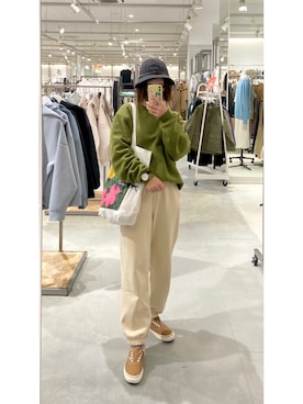 「運動会コーデ」｜「アイテム（腕時計）」を使った、百.さん（レディース・161cm）の冬コーディネート
