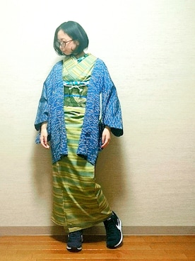 「アイテム（和装小物）」を使った、はらさん（レディース・151cm）の冬コーディネート
