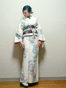 「WEAR着物部」｜はらさん（レディース・151cm）の春コーディネート