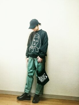 「コーデュロイキャップ」｜はらさん（レディース・151cm）の秋コーディネート