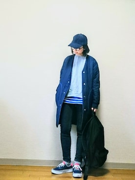 「キルティングコート」｜はらさん（レディース・151cm）の冬コーディネート